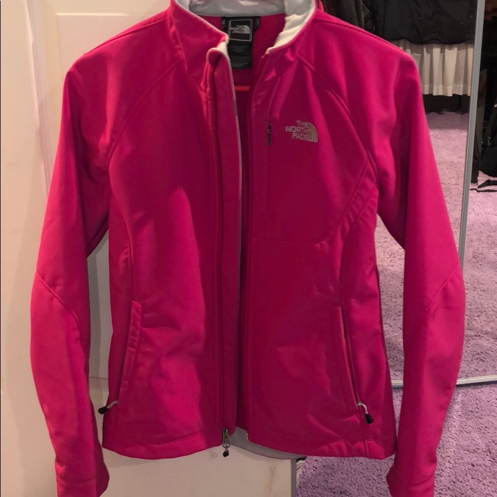 Pink north face windbreaker